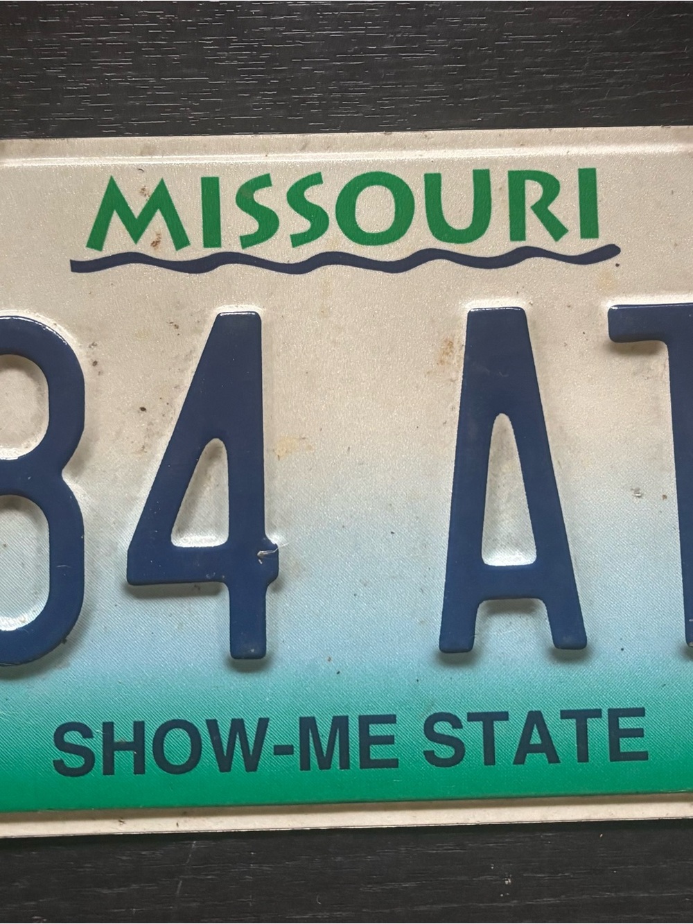 Missouri Show-Me State Metal License Plate Wall Decor - Green and Blue